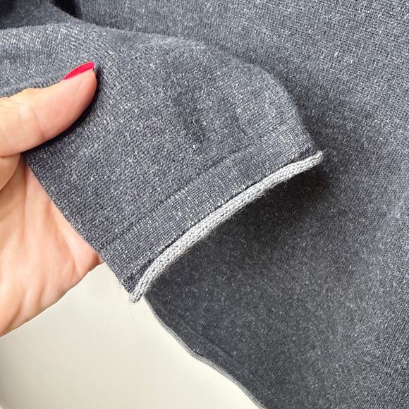 Standard‎ Issue Men's Large Graphite Gray Crewneck Fleece Sweater Contrast Trim - Picture 4 of 8